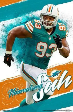 Miami Dolphins - Ndamukong Suh Poster Print (22 x 34) Miami Dolphins - Ndamukong Suh Poster Print (22 x 34)