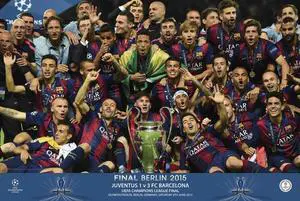Fc Barcelona Champions Equipment Poster (36 x 24) Fc Barcelona Champions Equipment Poster (36 x 24)