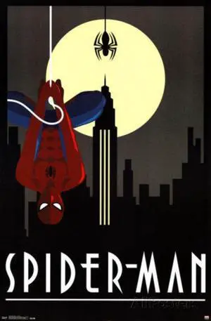 Spiderman Art Deco Poster Print (24 X 36) Spiderman Art Deco Poster Print (24 X 36)