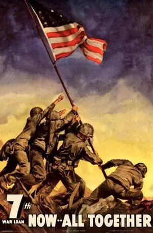 Iwo Jima Flag - Now All Together Poster Print (22 x 34) Iwo Jima Flag - Now All Together Poster Print (22 x 34)