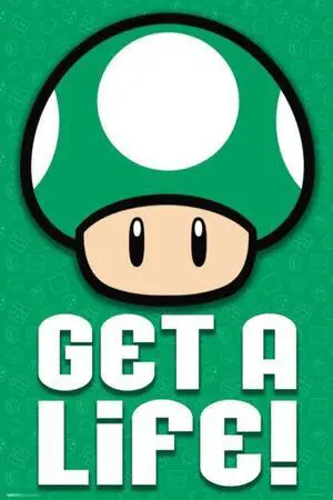 Mario - 1 Up - Get A Life Poster Print (24 X 36) Mario - 1 Up - Get A Life Poster Print (24 X 36)