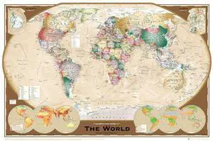 World Map Tripel Projection Poster Print (22 x 34) World Map Tripel Projection Poster Print (22 x 34)