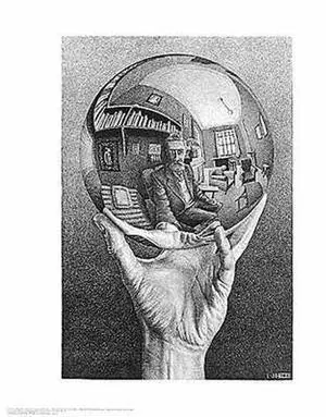 Hand with Sphere - M.C. Escher Poster Print (22 x 26) Hand with Sphere - M.C. Escher Poster Print (22 x 26)