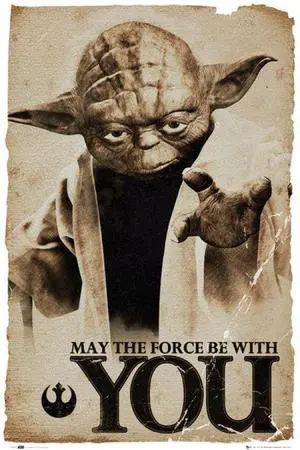 Star Wars Yoda May the Force Be With You Poster Print by (24 x 36) Star Wars Yoda May the Force Be With You Poster Print by (24 x 36)