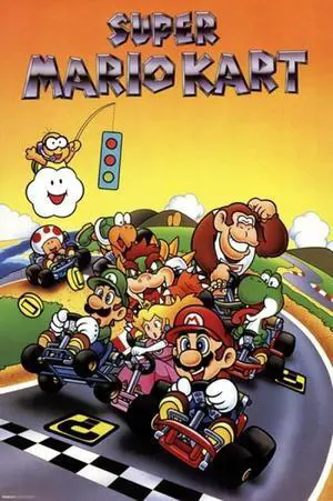 Super Mario Kart - Retro Poster Print (24 x 36) Super Mario Kart - Retro Poster Print (24 x 36)