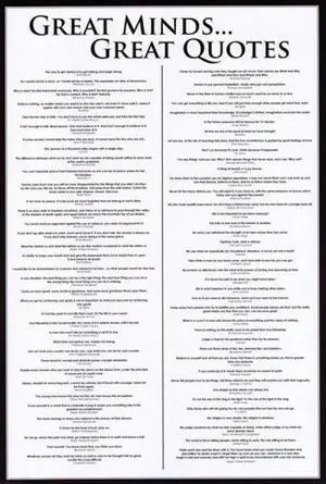 Great Minds - Great Quotes Poster Print (24 x 36) Great Minds - Great Quotes Poster Print (24 x 36)