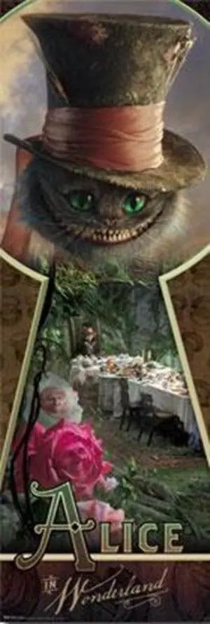 Alice in Wonderland - Cheshire Cat (door) Poster Print (21 x 62) Alice in Wonderland - Cheshire Cat (door) Poster Print (21 x 62)