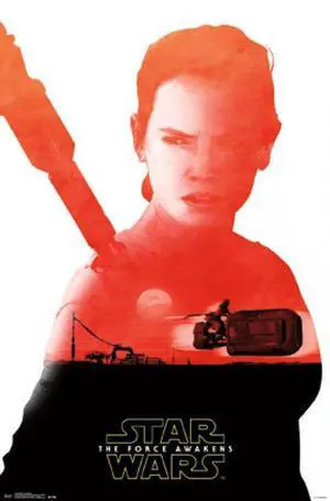 Star Wars The Force Awakens - Rey Badge Poster Print (22 x 34) Star Wars The Force Awakens - Rey Badge Poster Print (22 x 34)