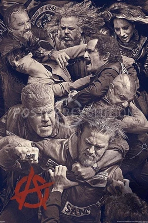 Sons Of Anarchy Fighting Poster Print (22 x 34) Sons Of Anarchy Fighting Poster Print (22 x 34)