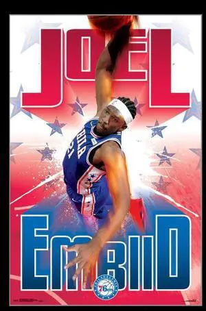 Philadelphia 76Ers - J Embiid 17 Poster Print (22 x 34) Philadelphia 76Ers - J Embiid 17 Poster Print (22 x 34)