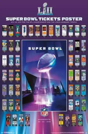 Super Bowl Lii - Tickets Poster Print (22 x 34) Super Bowl Lii - Tickets Poster Print (22 x 34)