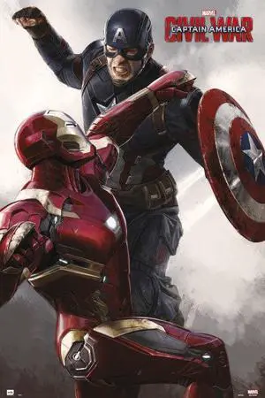Captain America Civil War Cap Vs Iron Man Poster (24 x 36) Captain America Civil War Cap Vs Iron Man Poster (24 x 36)