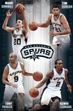 San Antonio Spurs Players Poster Print (24 X 36) San Antonio Spurs Players Poster Print (24 X 36)