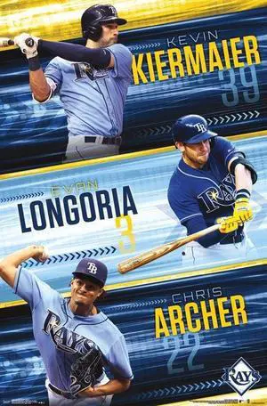 Tampa Bay Rays - Trio Poster Print (22 x 34) Tampa Bay Rays - Trio Poster Print (22 x 34)