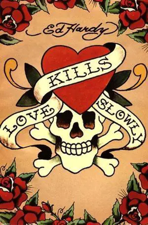 Love Kills Slowly Poster Print by Ed Hardy (22 x 34) Love Kills Slowly Poster Print by Ed Hardy (22 x 34)