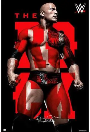 Wwe The Rock Poster (24 x 36) Wwe The Rock Poster (24 x 36)