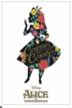 Alice In Wonderland Silhouette Poster (24 x 36) Alice In Wonderland Silhouette Poster (24 x 36)