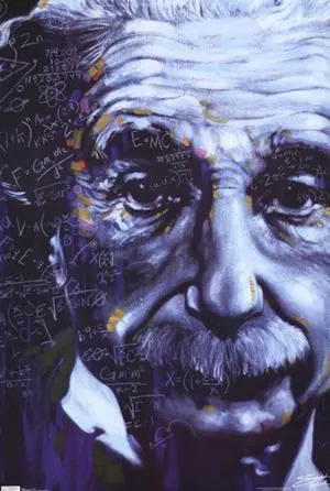 Albert Einstein - Artistic Formulas Poster Print (24 x 36) Albert Einstein - Artistic Formulas Poster Print (24 x 36)