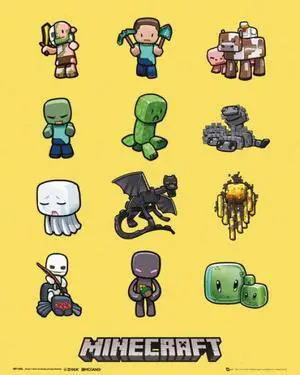 Minecraft Characters Poster Print (22 x 34) - Item # SCO2148 Minecraft Characters Poster Print (22 x 34) - Item # SCO2148