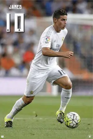 Real Madrid 2015-2016 James Action Poster (24 x 36) Real Madrid 2015-2016 James Action Poster (24 x 36)