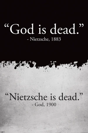 God is Dead Quote Poster Print - Inspirational Wall Art God is Dead Quote Poster Print - Inspirational Wall Art