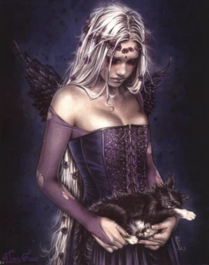 Angel Of Death Art Poster by Victoria Frances Angel Of Death Art Poster by Victoria Frances