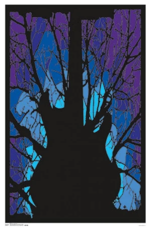 Black Light - Woods Guitar Poster Print (23 x 35) Black Light - Woods Guitar Poster Print (23 x 35)