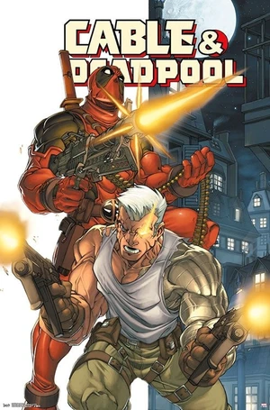 Cable and Deadpool Poster Print - Action-Packed Art Cable and Deadpool Poster Print - Action-Packed Art