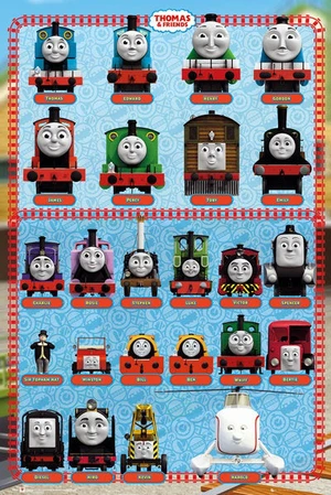 Thomas and Friends Characters Poster - Classic Kids' Artwork
