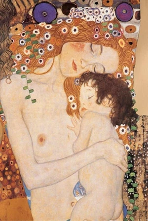 Mother And Child Fine Art Poster by Gustav Klimt Mother And Child Fine Art Poster by Gustav Klimt