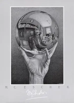 Hand with Sphere - M.C. Escher Poster Print (20 x 28) Hand with Sphere - M.C. Escher Poster Print (20 x 28)