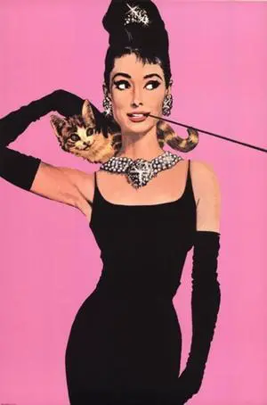 Audrey Hepburn - Pink Poster Print (24 x 36) Audrey Hepburn - Pink Poster Print (24 x 36)