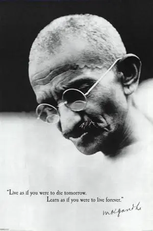 Gandhi - Live Quote Poster Print (24 x 36) Gandhi - Live Quote Poster Print (24 x 36)