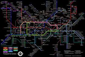 London Underground (Black Map) Poster Print (34 x 22) London Underground (Black Map) Poster Print (34 x 22)