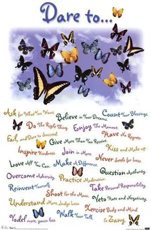 Dare To - Butterflys Poster Print (24 x 36) Dare To - Butterflys Poster Print (24 x 36)