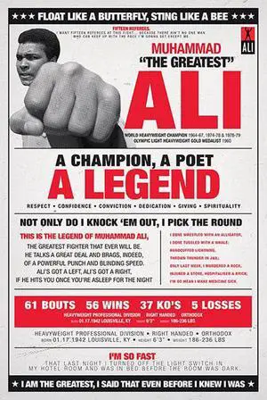 Muhammad Ali Vintage Quotes Poster Print 22 x 34 Muhammad Ali Vintage Quotes Poster Print 22 x 34