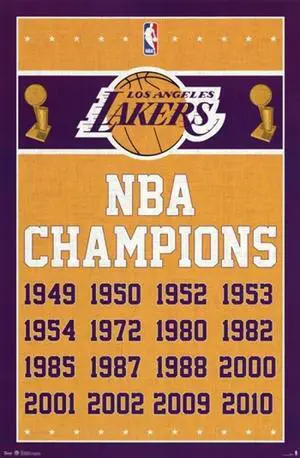 Los Angeles Lakers - Champions 13 Poster Print (22 x 34) Los Angeles Lakers - Champions 13 Poster Print (22 x 34)