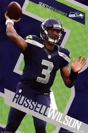 Seattle Seahawks - Russell Wilson 13 Poster Print (24 x 36) Seattle Seahawks - Russell Wilson 13 Poster Print (24 x 36)