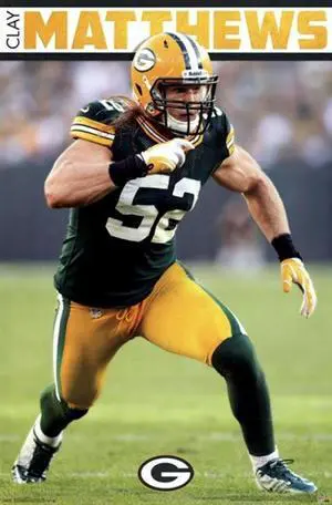 Green Bay Packers - Clay Matthews 2013 Poster Print (24 x 36) Green Bay Packers - Clay Matthews 2013 Poster Print (24 x 36)
