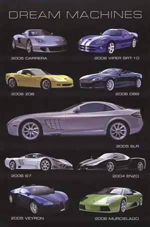 Dream Machines - Cars Poster Print (22 x 34) Dream Machines - Cars Poster Print (22 x 34)