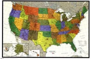 US Map - 09 Poster Print (36 x 24) US Map - 09 Poster Print (36 x 24)