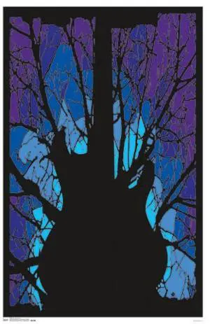 Black Light - Woods Guitar Poster (23 x 35) Black Light - Woods Guitar Poster (23 x 35)