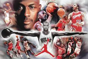 Michael Jordan Collage Poster Print (36 x 24)