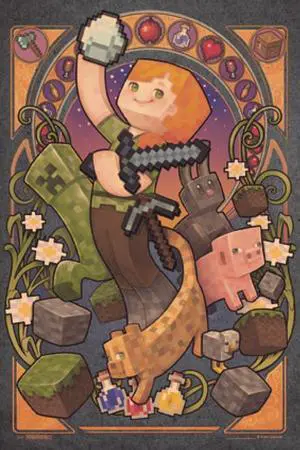 Minecraft - Alex Nouveau 24x36 Poster Print (22 x 34) Minecraft - Alex Nouveau 24x36 Poster Print (22 x 34)