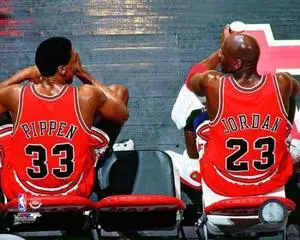 Scottie Pippen & Michael Jordan 1997-98 Photo Print (8 x 10)
