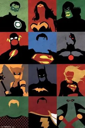 Justice League - Minimalist Poster Print (24 x 36) Justice League - Minimalist Poster Print (24 x 36)