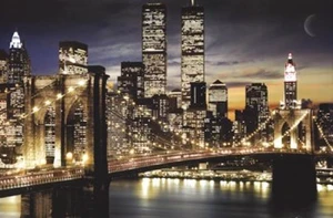 New York City Lights Poster - Stunning Urban Nightscape New York City Lights Poster - Stunning Urban Nightscape