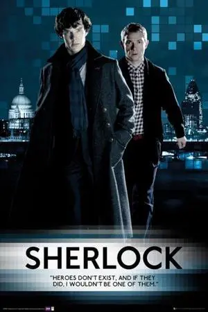 Sherlock - Heroes Don't Exist Poster Print by (22 x 34) Sherlock - Heroes Don't Exist Poster Print by (22 x 34)