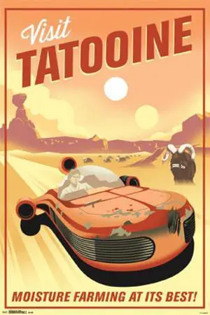 Star Wars - Tatooine Poster Print (24 x 36) Star Wars - Tatooine Poster Print (24 x 36)