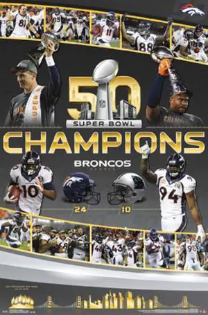 Super Bowl 50 - Denver Broncos Celebration Poster Print (22 x 34) Super Bowl 50 - Denver Broncos Celebration Poster Print (22 x 34)